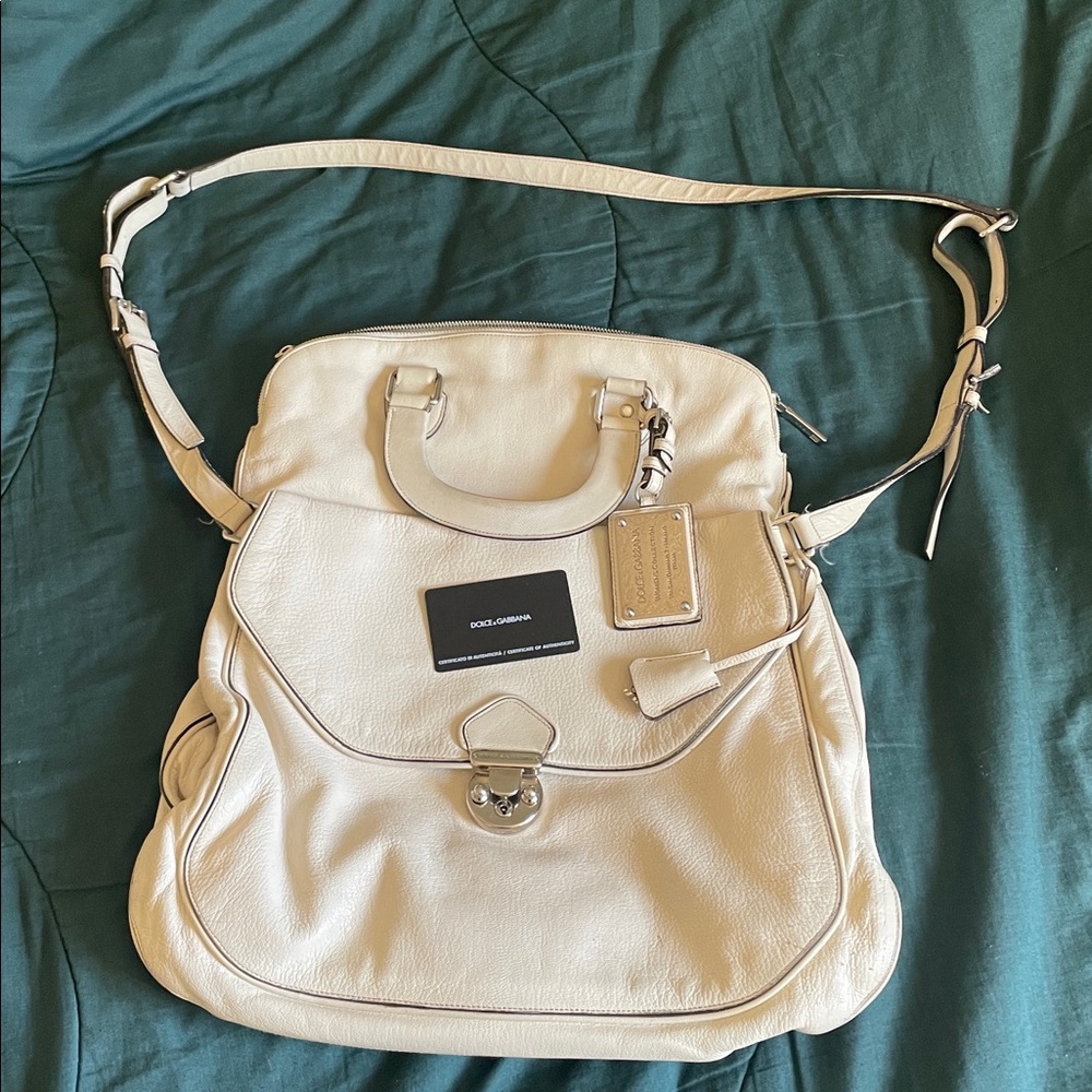 Dolce & Gabbana Miss Catch cream leather bag - Picture 12 of 16